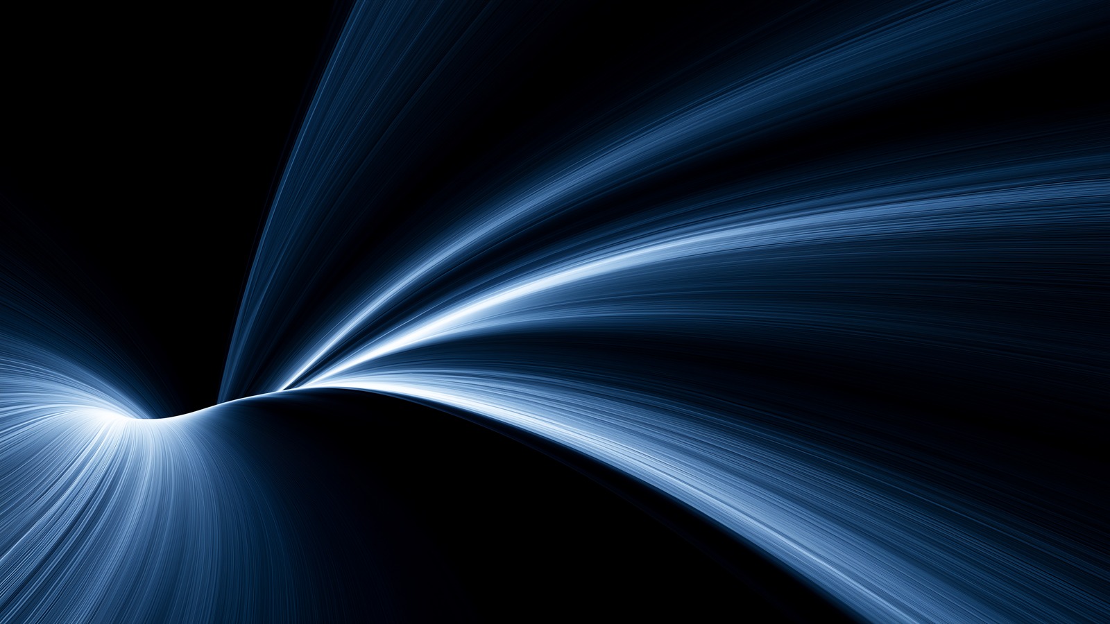 One point of light splitting into four separate paths